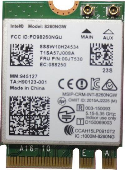 Actual product image Lenovo Network Adapter - - M.2 Card - 802.11acfor Thinkpad 13