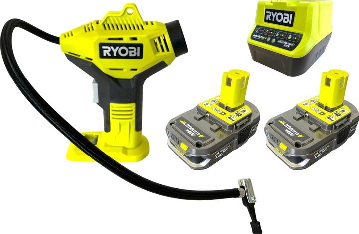 Produktbild Ryobi R18PI-215 Akku Handkompressor 18 V 10,3 bar + 2x Akku 1,5 Ah + Ladegerät