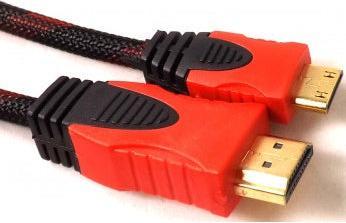 Actual product image Hermex HDMI 1.4 to Mini HDMI 3D Cable Full-HD Ethernet Lan 1080p 3m 3 Meter (3 m, HDMI)