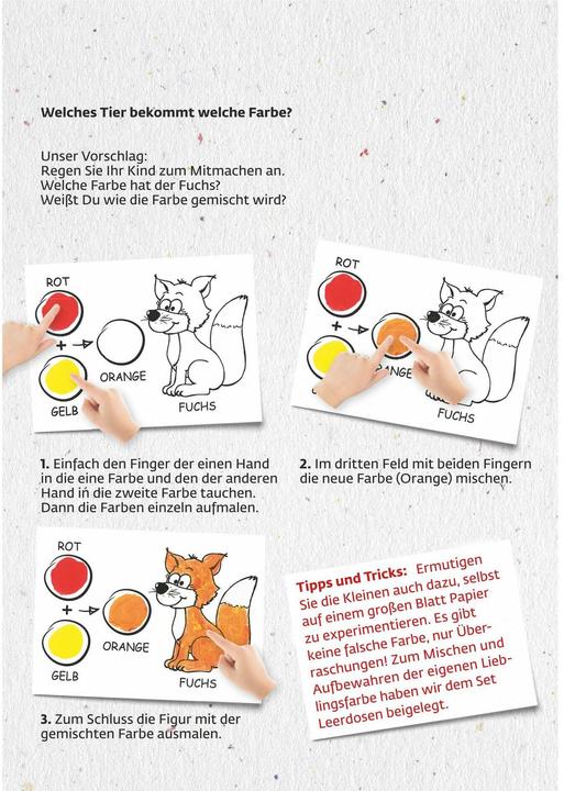 Produktbild Kreul Wir mischen, malen, tupfen (Weiss, Gelb, Rot, Blau, Schwarz, 250 ml)