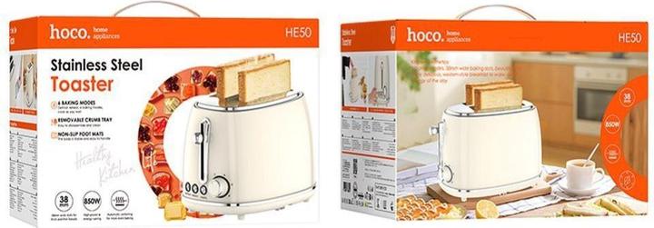 Produktbild Hoco Other Retro toaster 850W HE50 milky white