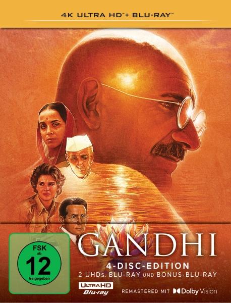 Immagine prodotto Sony Gandhi (4k Blu-ray, 20250502, Italiano, Tedesco, Inglese, Francese, Svedese)