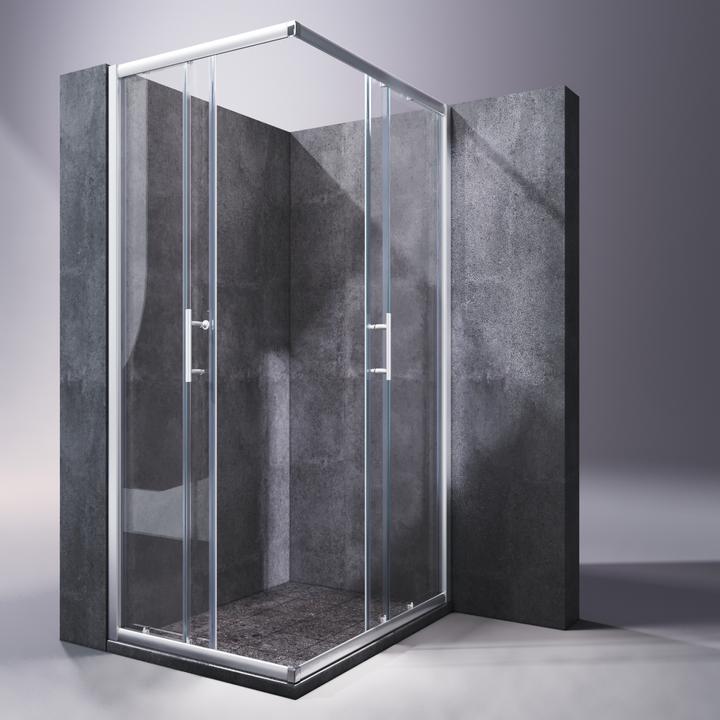 SONNI Eck-Duschkabine 90*70*185 cm, ohne Duschwanne (90 cm, 70 cm, 185 cm)