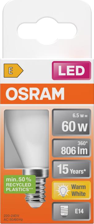 Actual product image Osram Star Classic P (E14, 60 W, 806 lm, 1 x, F)