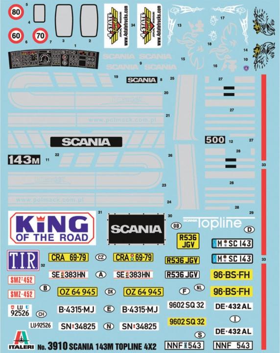 Actual product image Italeri Scania 143M Topline 4x2