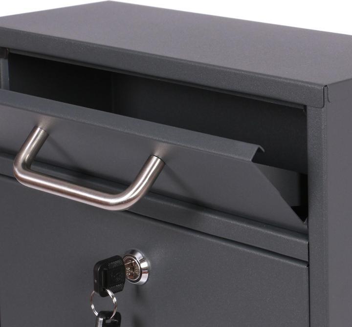 Produktbild Wiltec 2x3 Briefkasten V53 Wandbriefkasten anthrazit Postkasten Postbox
