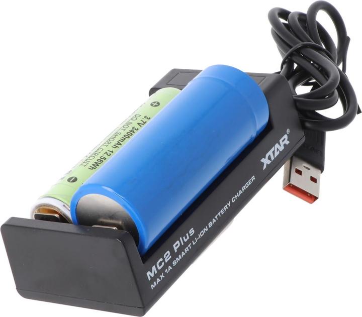 Actual product image AccuCell Charger MC2 Plus suitable for 10440,14500,14650, 16340, 17335, 17500, 17670,18350,18490, 18500,... (1 pcs., Chargers without battery)