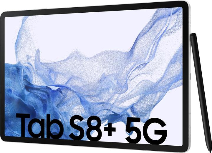 Produktbild Samsung Galaxy Tab S8+ (5G, 12.40", 256 GB, Silver)