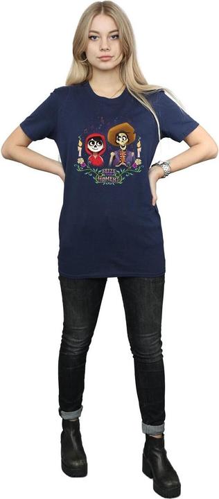 Actual product image Disney Womens/Ladies Coco Miguel And Hector Cotton Boyfriend T-Shirt (XL)