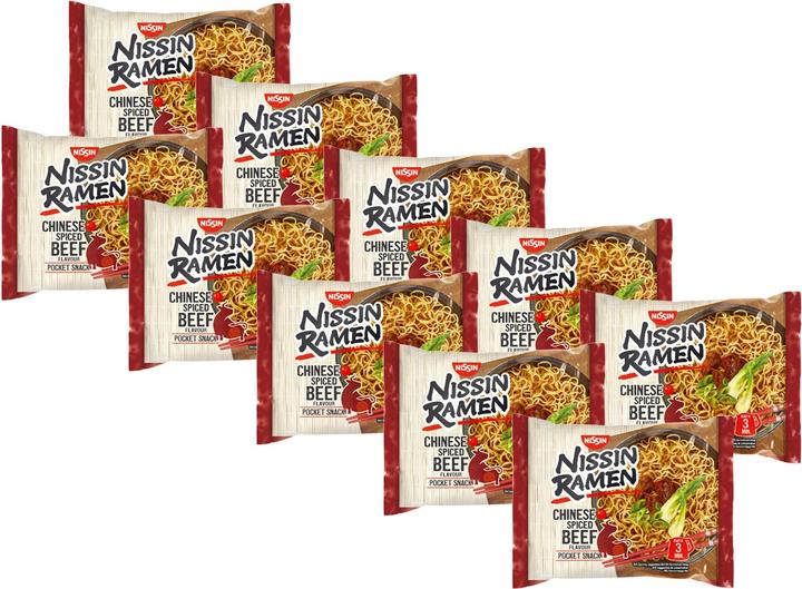 Actual product image Nissin Ramen China Beef 10x 67 g, Produkttyp: Nudeln (670 g)