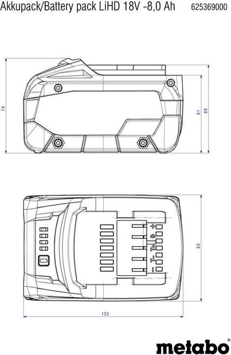Productafbeelding Metabo Batterij 625549000 (18 V)