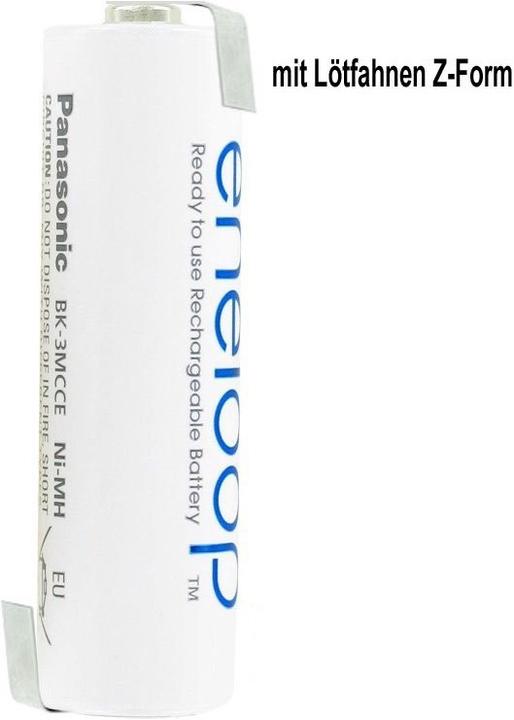 Image du produit Panasonic Akku Eneloop BK-3MCC Mignon AA mit Lötfahne in Z-Form (1 pcs, AA, 1900 mAh, Piles rechargeables + chargeur)