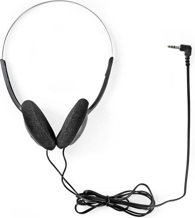 Actual product image Nedis On-ear headphones Wired 1.2 m Black, one-size, HPWD1101BK (Cable)