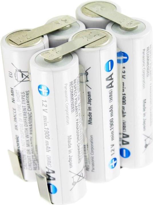 Actual product image Panasonic Battery Eneloop F2x3 6/BK-3MCCE with solder lug (1 pcs., 2000 mAh, Rechargeable battery)