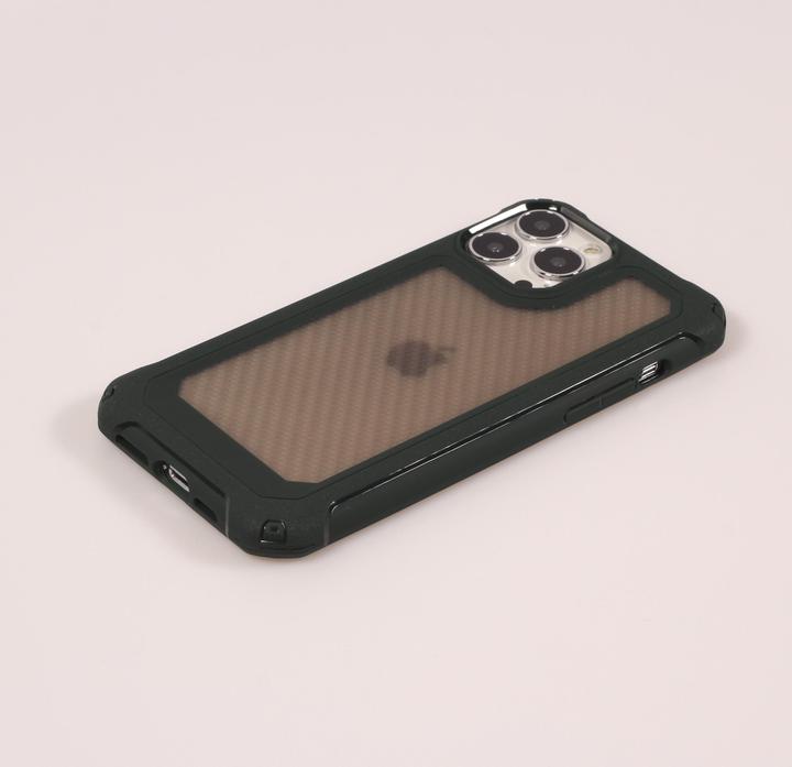 Image du produit PhoneLook Coque Cover Military Élite avec dos en carbone semi-transparent (Apple iPhone 14 Pro)