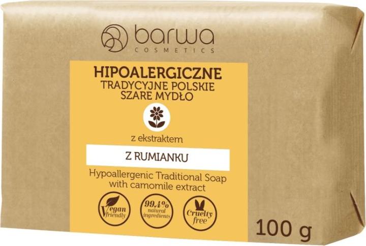 Barwa Hue - Hypoallergenic traditional Polish gray chamomile soap - 100ML (Hartseife, 100 ml)