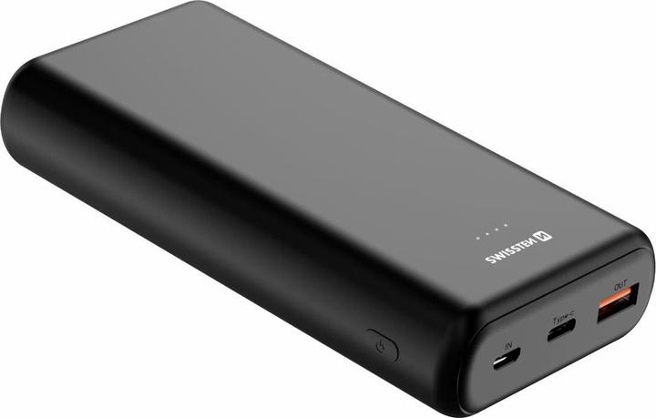 Swissten POWER LINE POWER BANK 20000 mAh 20W Power Delivery Black (20000 mAh, 20 W, 74 Wh)