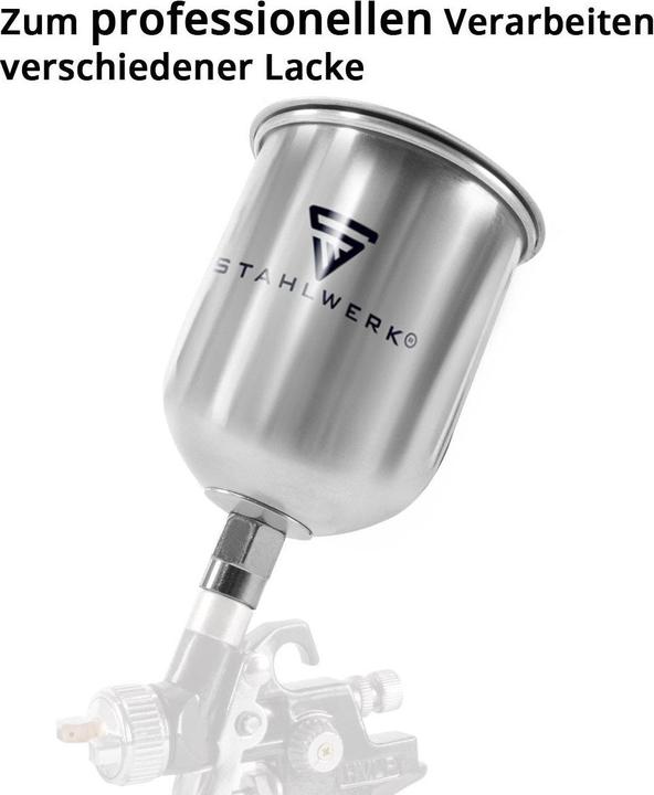 Produktbild Stahlwerk Alu Lackierbecher Set / Fliessbecher 125 ml und 600 ml Farbbecher