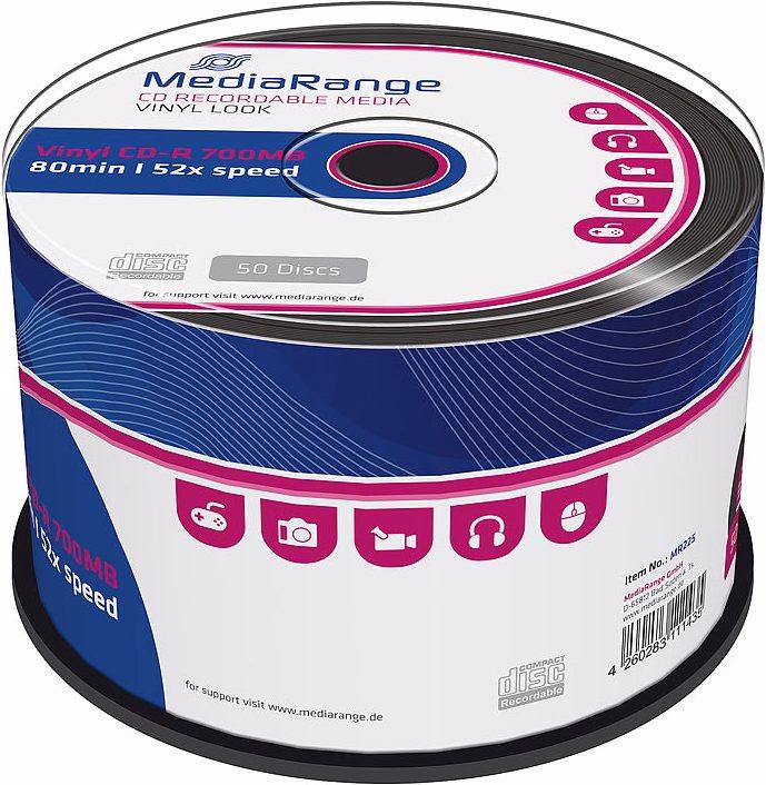 Produktbild MediaRange Vinyl-Look CD-R, 50er-Spindel (1 x)