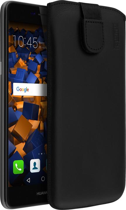 Actual product image Mumbi Leather case with pull-out pocket black for Huawei Y6 2017 (Huawei Y6 (2017))