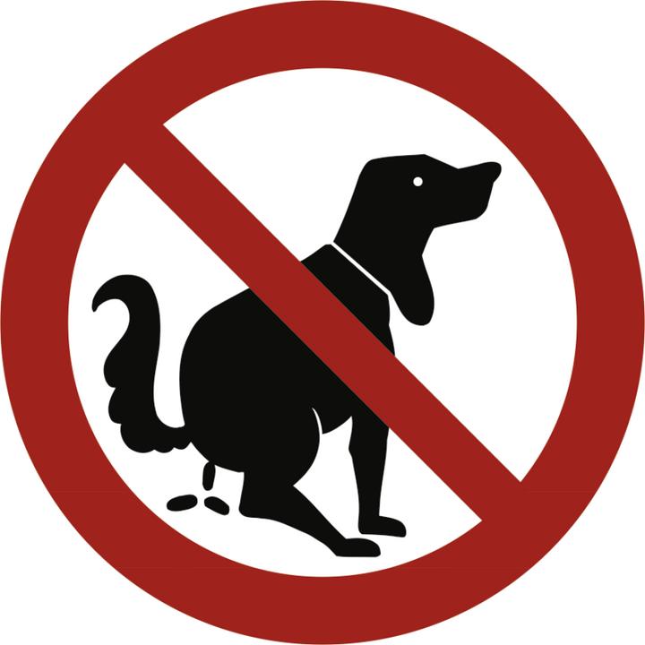 Immagine prodotto Moravia Cartello di divieto No dog waste here Alluminio, Ø 400 mm