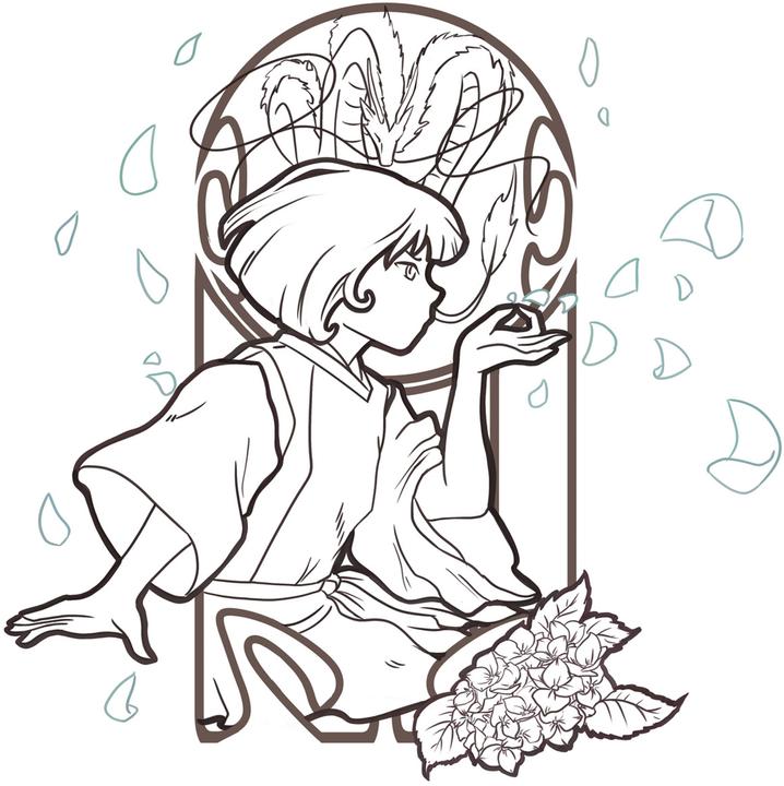 Actual product image The unofficial Studio Ghibli colouring book