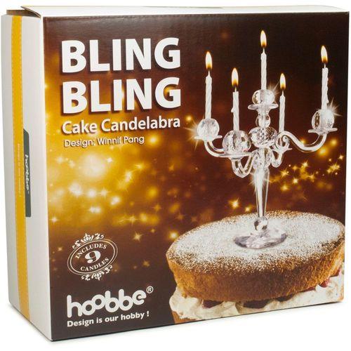Produktbild Geschenkidee Bling Bling Kerzenständer für Kuchen inkl. Kerzen (14.5 x 17 cm)