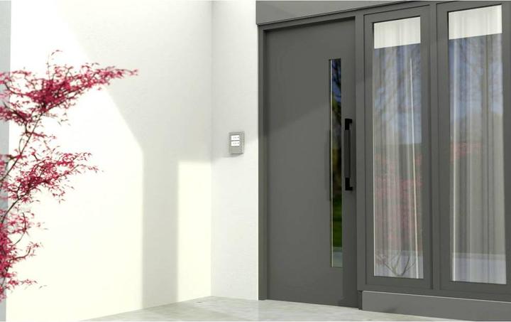 Image du produit M-E Sonnette en acier inoxydable avec système d'éclairage automatique pour maison 2 familles