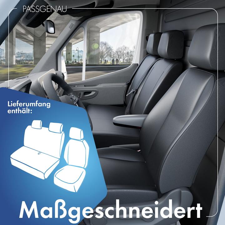 Image du produit Walser Housses de siège pour Opel Vivaro, Renault Trafic, Nissan Primastar, ES et DB avant BJ 06/2001 -