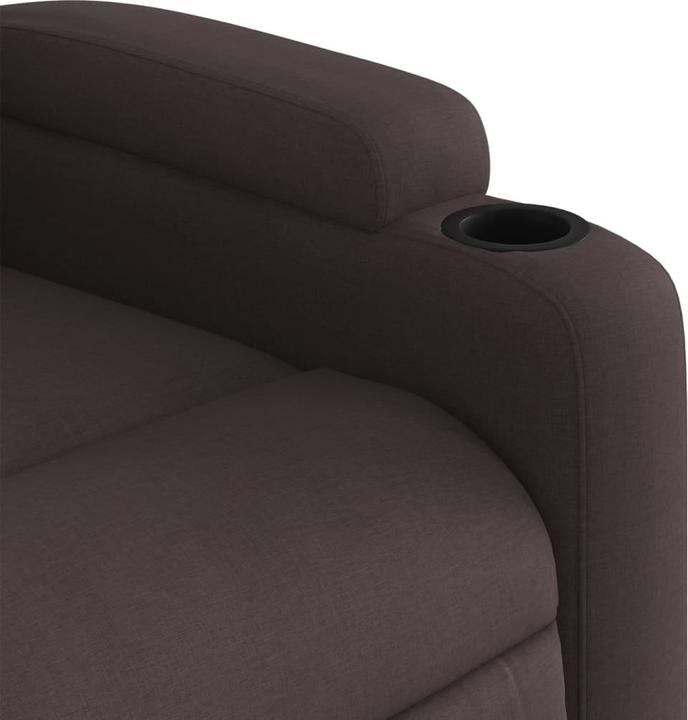 Image du produit VidaXL Fauteuil de massage Fauteuil de télévision Fauteuil de relaxation Tissu marron foncé