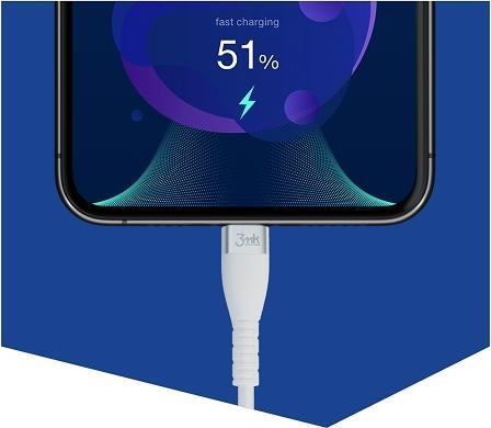 Image du produit 3MK Câble USB Hyper Silicone Cable Lightning 20W 1m (1 m, USB 3.2 Gen 2)