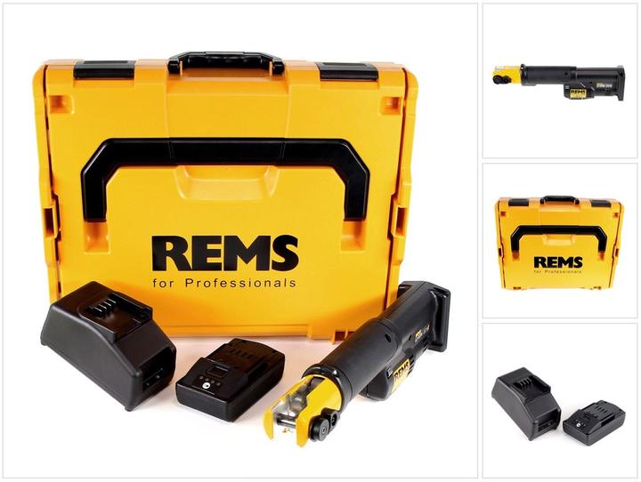 Rems Mini-Press ACC 22 V Pressatrice radiale a batteria con ritorno automatico in valigetta L-Boxx +