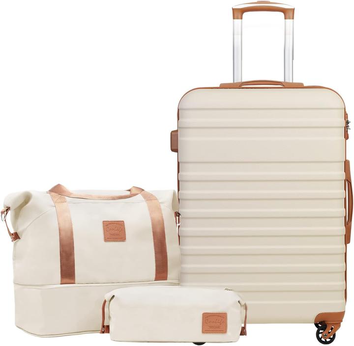 Produktbild Coolife 3-teiliges mittleres Hartschalenkoffer-Set mit TSA-Schloss (60 l, M (50 - 90l))