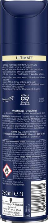 Produktbild Taft Haarspray Ultimate 250 ml (250 ml)