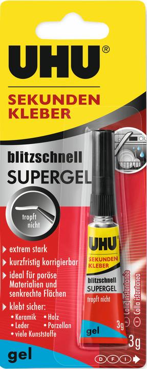 Immagine prodotto UHU Colla istantanea gel (3 g, 3.10 ml)