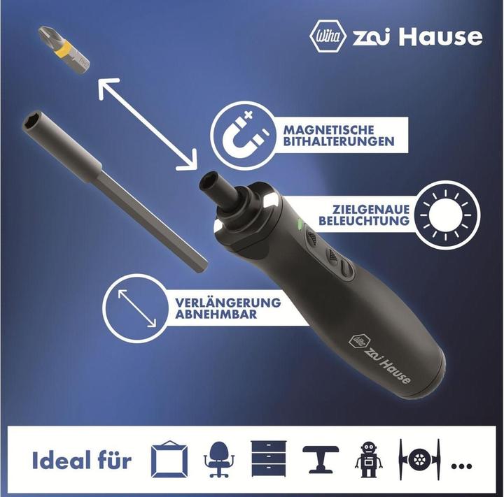 Actual product image Wiha zai Hause E-screwdriver set, 11 pcs.
