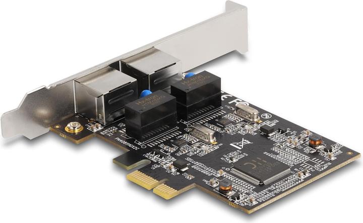 Actual product image Delock PCI Express x1 card to 2 x RJ45 Gigabit LAN RTL8111