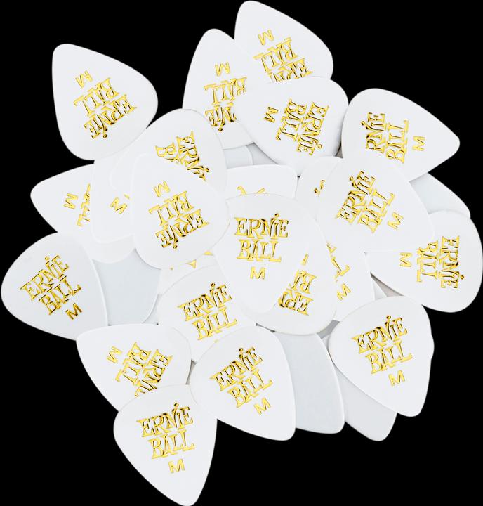Produktbild Ernie Ball Plektren, Celluloid, Medium, White, 144 Stück (144 x)