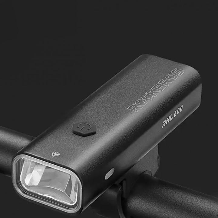 Actual product image Rockbros RHL600 front bicycle light 600lm 2600mAh IPX6 - black (600 lm, 600 lm)