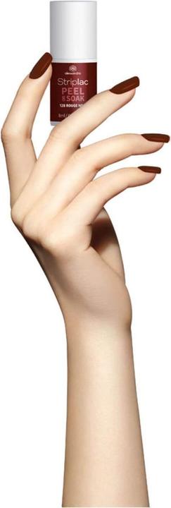 Actual product image Alessandro Striplac Peel or Soak Rouge Noir 8 ml (128 Rouge Noir, Peelable nail polish)