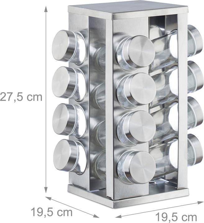 Immagine prodotto Relaxdays Portaspezie con 16 barattoli