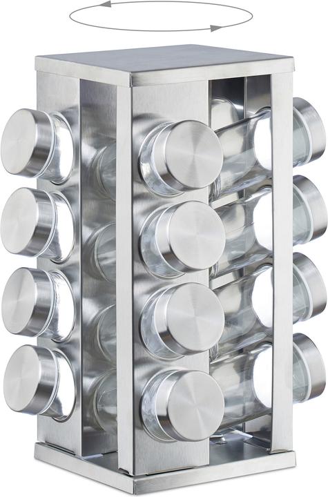 Immagine prodotto Relaxdays Portaspezie con 16 barattoli