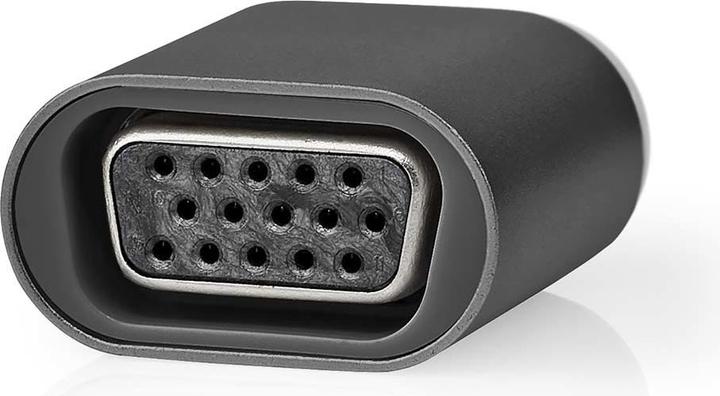 Actual product image Nedis USB Adapter USB 3.2 Gen 1 USB-CT Male VGA Female Nickel Plated Black/Grey Envelope (USB-C)