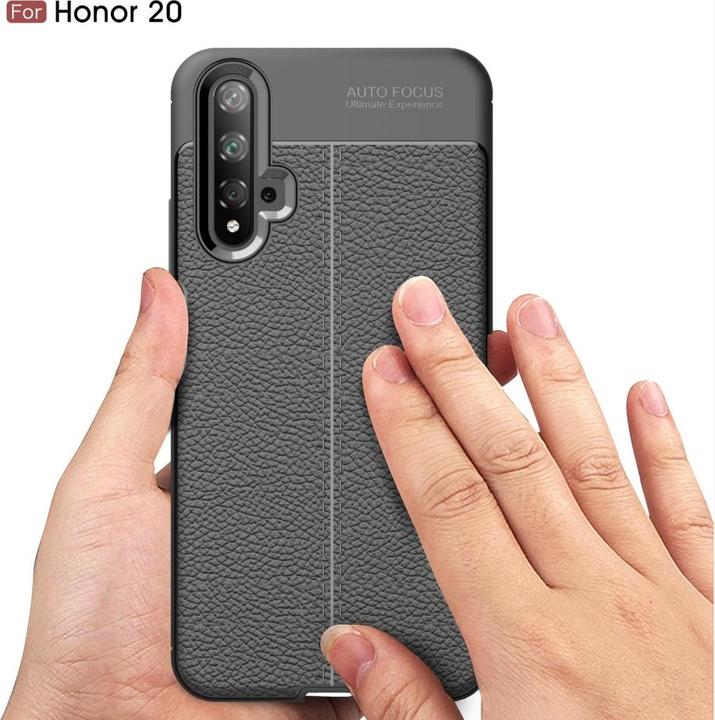Actual product image Screenguard Honor 20 Cover Leather Design TPU Cover (Fee 20)