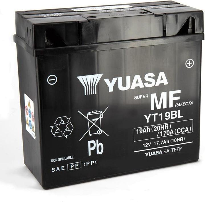 Produktbild Yuasa YT19BL AGM Motorradbatterie 17,7Ah 12V (DIN 51913) G19 (12 V, 17.70 Ah)