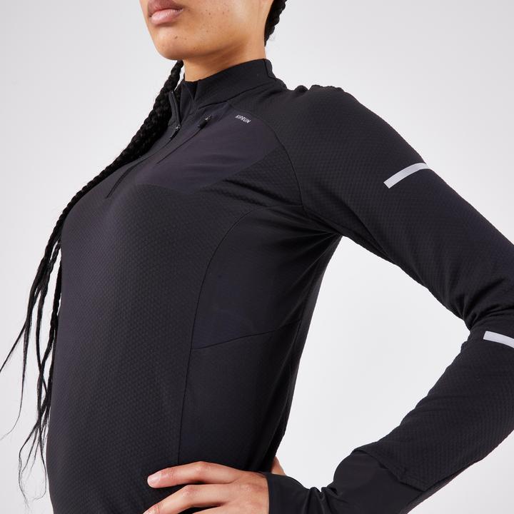 Produktbild Kiprun Laufshirt langarm Damen - Warm Light schwarz (42)