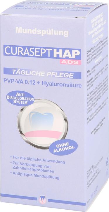 Actual product image Curasept HAP012 PVP-VA 0.12 + Hyaluron Mouthwash, 200 ml FLA (200 ml, Mouthwash)