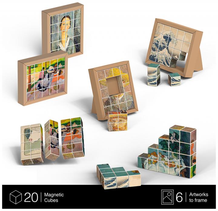 Produktbild Geomag Μαγνητικό Παιχνίδι Κατασκευών Cube Art Msterpieces Selection 12τμχ* PF.331.003.00
