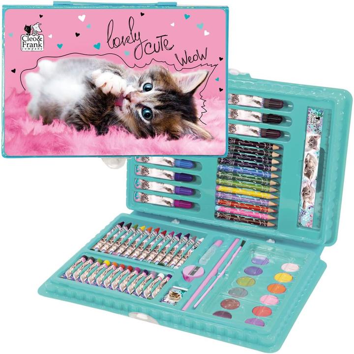 Produktbild Goldkids 16-teiliges Schulranzen-Set Katze Motiv