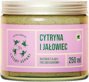 Mydlarnia Cztery Szpaki Scrub di zucchero illuminante al limone e al ginepro 250ml (250 ml)